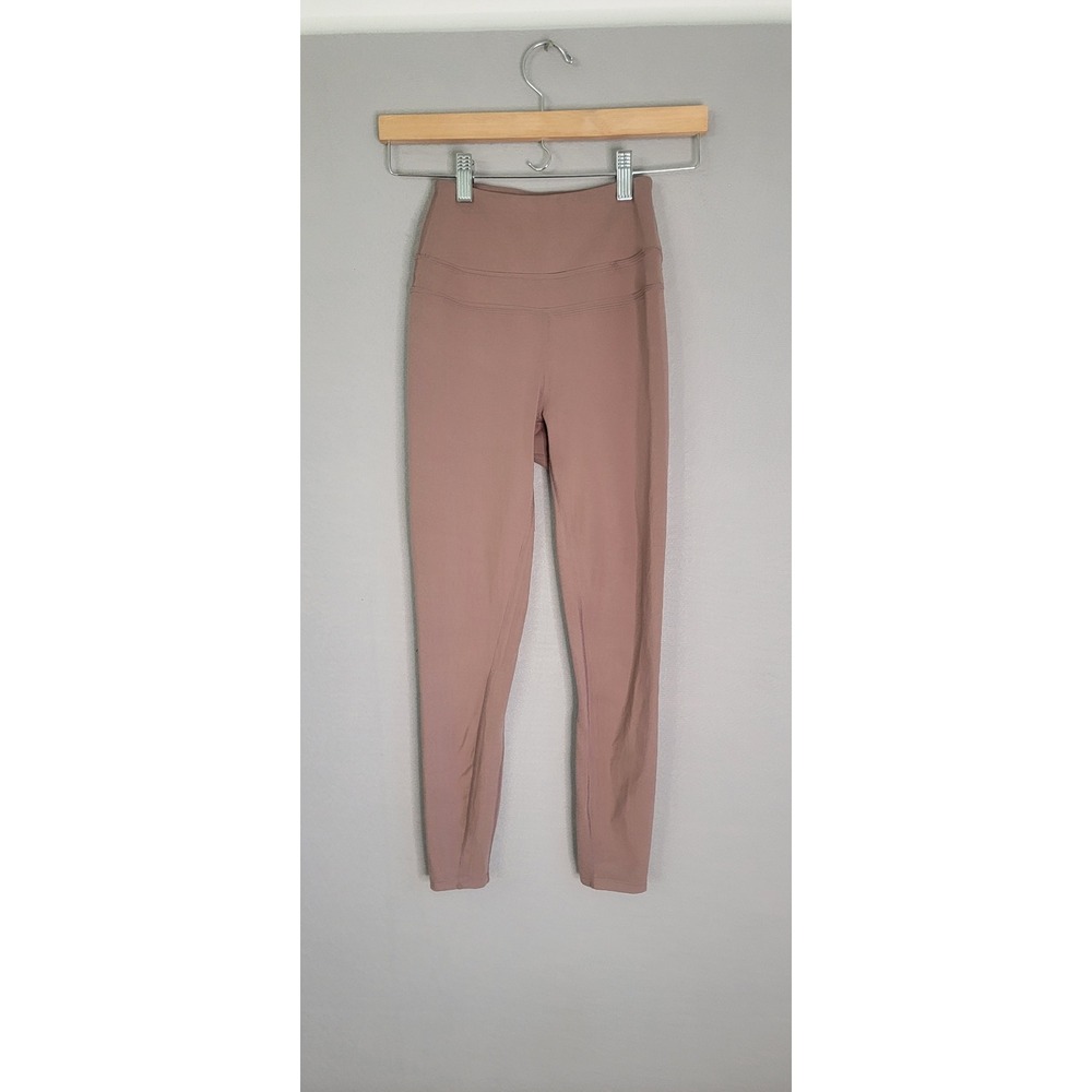 Varley Lets Move Set XS Taupe Brown Wrap Bra High Waist Leggings Womens Workout
